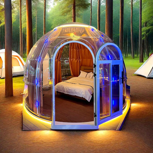 Moderna Tenda Igloo a Cupola Trasparente <span class=keywords><strong>Casa</strong></span> Prefabbricata da Esterno con Design Geodetico per Hotel e Ristorazione Tenda a Bolla - Product Image 1