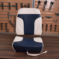 Allshine Marine Sièges de bateau pliants à dossier haut Chaises Captain en vinyle imperméables et durables avec 4 vis de montage et 1 an de garantie