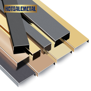 Hotsalemetal decoration stainless steel metal profile <b>mirror</b> gold color <b>tile</b> trim stainless steel fluted wall panel - Product Image 3