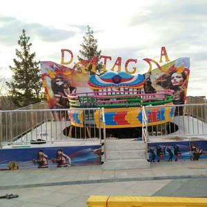 Juego Mecánico Infantil Plegable de 16 Asientos, Tagada Disco, Atracciones de Diversión sobre Remolque - Product Image 2