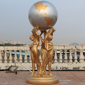 Escultura Artística Cuadrada para Exteriores, Decoración de Mitología Griega, Gracia, Misericordia, Tres Diosas Sosteniendo la Palabra, Estatua Hecha a Mano de Resina y Fibra de Vidrio - Product Image 2