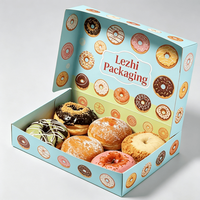 Boîte d'emballage en papier personnalisée pour la vente en gros de Mochi, Donuts, Gaufres, Pâtisseries, Biscuits, Desserts, Gâteaux, Sushi, Puff, Crêpes, Empanadas
