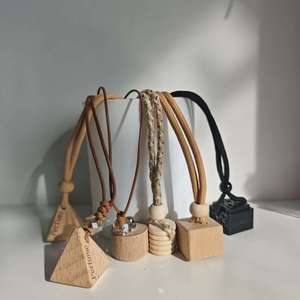 Hot Sale Newcome 8ml <strong>Car</strong> Empty Perfume Bottle Pendant Glass <strong>Diffuser</strong> Bottle with Wood Cap - Product Image 6