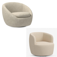 LEYNVO Canapé simple moderne personnalisé, fauteuil pivotant arrondi de luxe, chaises design