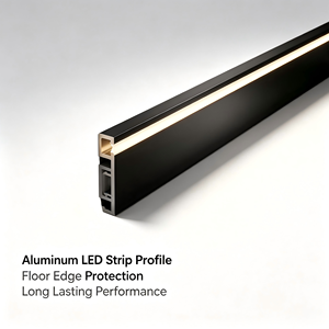 Plinthe LED moderne de 5 cm en aluminium pour hôtel et appartement, profilé lumineux encastré pour installation au sol ou au mur - Product Image 4