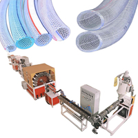 Ligne d'extrusion de tuyaux renforcés en fibres de PVC au prix d'usine |   Machine de production de tuyaux tressés transparents haute pression