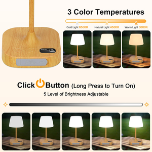 Cordless Rechargeable LED Table Lamp,Long Lasting Bath Lamp, IP55 Waterproof Dimmable Shower <b>Light</b> for Home Bathroom Camping - Product Image 3