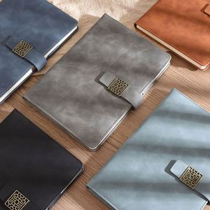 Carnet en cuir personnalisé promotionnel A5, nouveau design personnalisé, couverture rigide, impression de logo, fermeture magnétique, carnet pour entreprise - Product Image 3