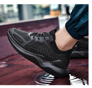 Zapatillas Deportivas Casuales Negras para Hombre con Logotipo Personalizado, Transpirables, Ligeras, Antideslizantes, con Cordones, Punta Cerrada, para Invierno, Primavera y Otoño - Product Image 2