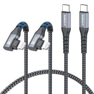 Cable de Datos SUNGUY con Trenzado de Nailon, Carga Rápida de 20W, Tipo-C, para Teléfono Móvil, Banco de Energía y Uso en Automóvil, Precio de Fábrica, Envío Inmediato - Product Image 5