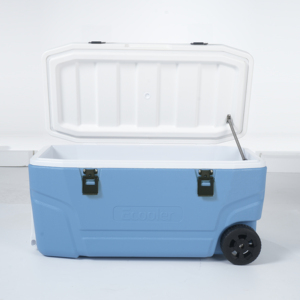 Glacière rigide à roulettes Ecooler ZM080AS 80L/84QT, isolée en PE, étanche, pour camping, pique-nique, transport de nourriture et glace - Product Image 1