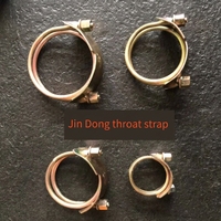 Colliers de serrage spirale Tiger à double boulon en acier inoxydable, finition polie, pour flexibles hélicoïdaux antihoraire de 1 à 16 pouces, modèle