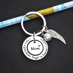 Portachiavi Commemorativo per Mamma, Regalo per la Perdita della Madre, 'Ho un <span class=keywords><strong>Angelo</strong></span> Custode in Cielo, la Chiamo Mamma', Portachiavi di Condoglianze e Ricordo - Product Image 4