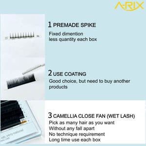 A-RIX นวัตกรรมแผ่นแม่แบบสำเร็จรูปที่ช่วยลดเวลาในการต่อขนตาอนิเมะได้อย่างมาก  3 ความยาวผสมผสานเป็นธรรมชาติ - Product Image 2