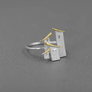 Bague en argent sterling 925 véritable, design de bâtiments chinois distinctifs, collection Rosaeflora "<span class=keywords><strong>Jiang</strong></span> <span class=keywords><strong>Nan</strong></span> Impression", bijoux fins - Product Image 2