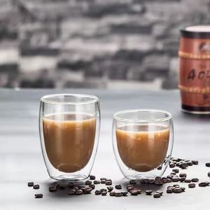 Fabricant de verres à boire en verre transparent à double paroi réutilisables, tasses à café, gobelets en verre borosilicate vierges, verres à café - Product Image 4