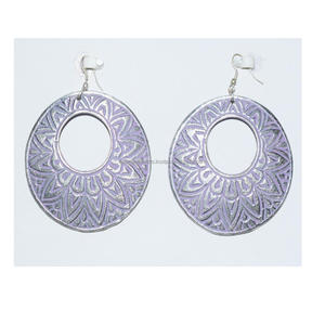 2025 Shenzhen International Jewelry Fair Brass Casual Jewelry Festival Martillado Pendientes coloridos Guantes para mujeres - Product Image 3