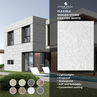 Revêtement mural souple en pierre naturelle MCM, plaque flexible en pierre à rainures romaines pour la décoration murale intérieure