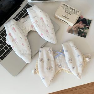 Printed Eye Mask With Rabbit Ears Lace Trim Light Blocking Sleep Travel Naps Four Seasons Use - Product Image 2
