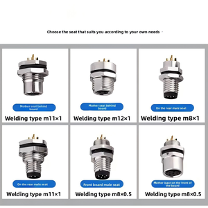 Conector Industrial DIN M8 2A IP67 de 4 Pines Hembra de Latón para Soldar Cableado en Placas Frontales y Traseras para Aplicaciones de Alimentación - Product Image 2