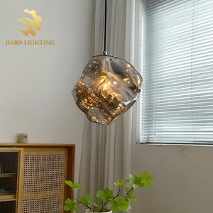 Post moderne créatif décor verre bloc lustre salon <span class=keywords><strong>salle</strong></span> à manger chambre chevet <span class=keywords><strong>petite</strong></span> barre de lave LED ampoule lustre - Product Image 4
