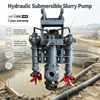 Pompe à boue submersible hydraulique résistante à l'abrasion pour excavatrice, pompe à sable et gravier pour drainage et dragage de rivière