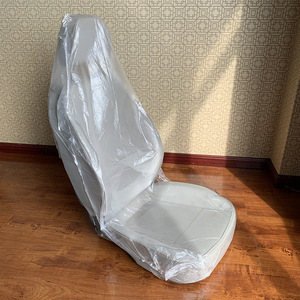 Housse de siège en plastique pebd transparente blanche transparente pour voitures housses jetables pour voitures housse de volant - Product Image 2