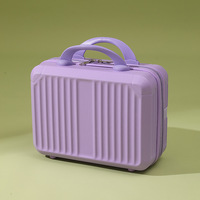 Valise de rangement pour maquillage en nylon durable avec fermeture éclair, capacité moyenne, sélection des éditeurs - Mini bagage à main avec poignée souple