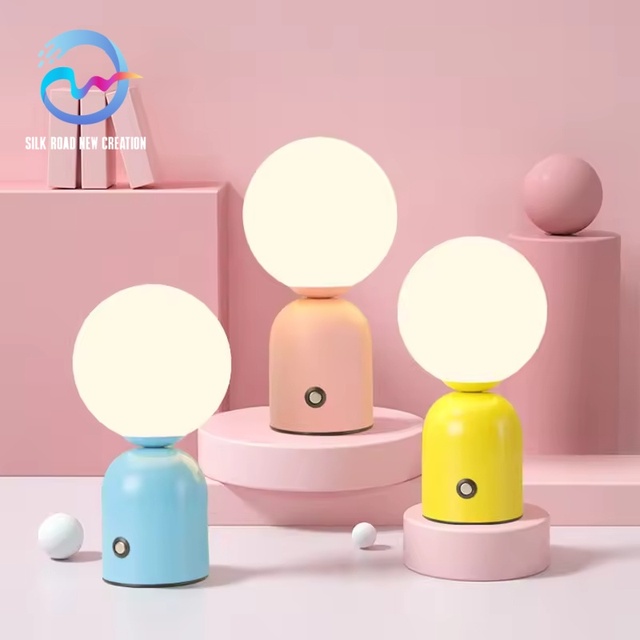 Nordic Macaron Modern Iron Table Lamp Touch Control LED USB Dimmable Battery Included Portable Design for Offices Bedrooms Night