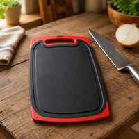 Plateau de décongélation rectangulaire 2-en-1 en plastique durable antiadhésif, planche à découper épaisse pour viande à décongélation rapide pour usage en cuisine