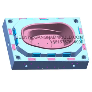 JIANGNAN household products plastic baby bath basin mold maker produce plastic injection baby bathtub mould