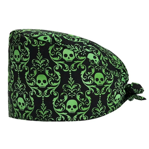 Gorros Quirúrgicos Tipo Bouffant Unisex con Cola de Caballo para Cabello Largo, de Sarga de Algodón, para Uniformes Médicos - Product Image 3