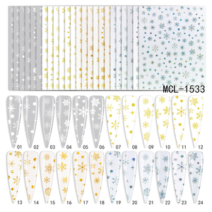 Adesivi per Unghie a Forma <span class=keywords><strong>di</strong></span> <span class=keywords><strong>Fiocco</strong></span> <span class=keywords><strong>di</strong></span> <span class=keywords><strong>Neve</strong></span> per Nail Art, Decorazioni per Design delle Unghie, Fogli Decorativi - Product Image 1