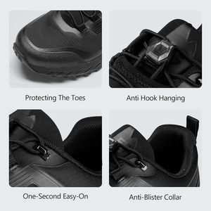 FOXA Men's Trail Running Shoes Breathable Lightweight Rubber Outsole <b>EVA</b> Midsole Summer Outdoor Hiking Tactical Sneakers - Product Image 5