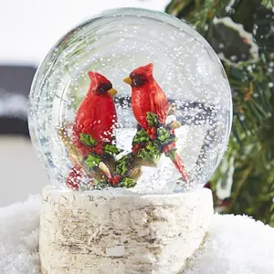 Reçine el sanatları özel kar küreleri noel kardinaller kar küresi