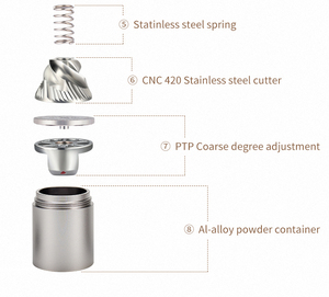 Al-Alloy Body 420 Stainless Steel Burr Homeuse Espresso Mini Small Hand Mill Portable Manual <strong>Coffee</strong> <strong>Grinder</strong> - Product Image 3