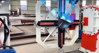 Robot de soldadura de patas de torre para importación de modelos 3D, sin programación, con detección automática de soldadura para trabajos de soldadura de refuerzos de placas de acero de 50 mm de espesor en torres.