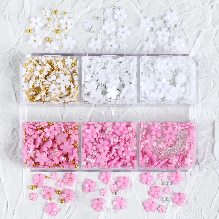 Cheap DIY Manicure Ornaments 3D Resin Flowers Nail Art Decoration Nail Accessories