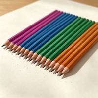 Ensemble de crayons personnalisés certifiés EN71 ISO, crayons triangulaires en plastique de couleur métallique HB, vente en gros directe d'usine