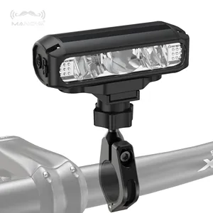 Farol de bicicleta com 360° de brilho, luzes dianteiras giratórias para passeios noturnos, luzes de bicicleta com alta lumens e recarregável por USB, mais novo, novidade de 2024