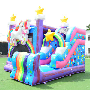 Scivolo Gonfiabile a Tema Luna per Bambini, Castello Gonfiabile Commerciale per Feste e Noleggio - Product Image 2