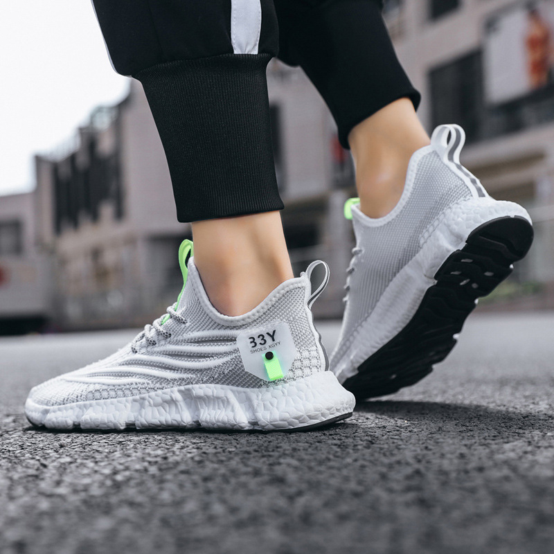 Оптовая продажа, Спортивная повседневная Легкая белая Мужская теннисная обувь, кроссовки