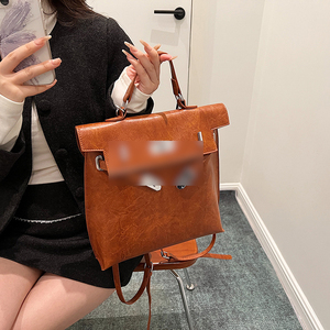 <b>Women's</b> Vintage Oil-Finished Leather <b>Backpack</b> Versatile Trendy And <b>Stylish</b> Wholesale Classic Style <b>Women</b> Luxury <b>Backpacks</b> - Product Image 1
