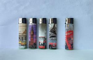 Briquet électrique jetable résistant aux enfants en gros d'usine pour cigarettes en plastique avec des motifs conçus - Product Image 2