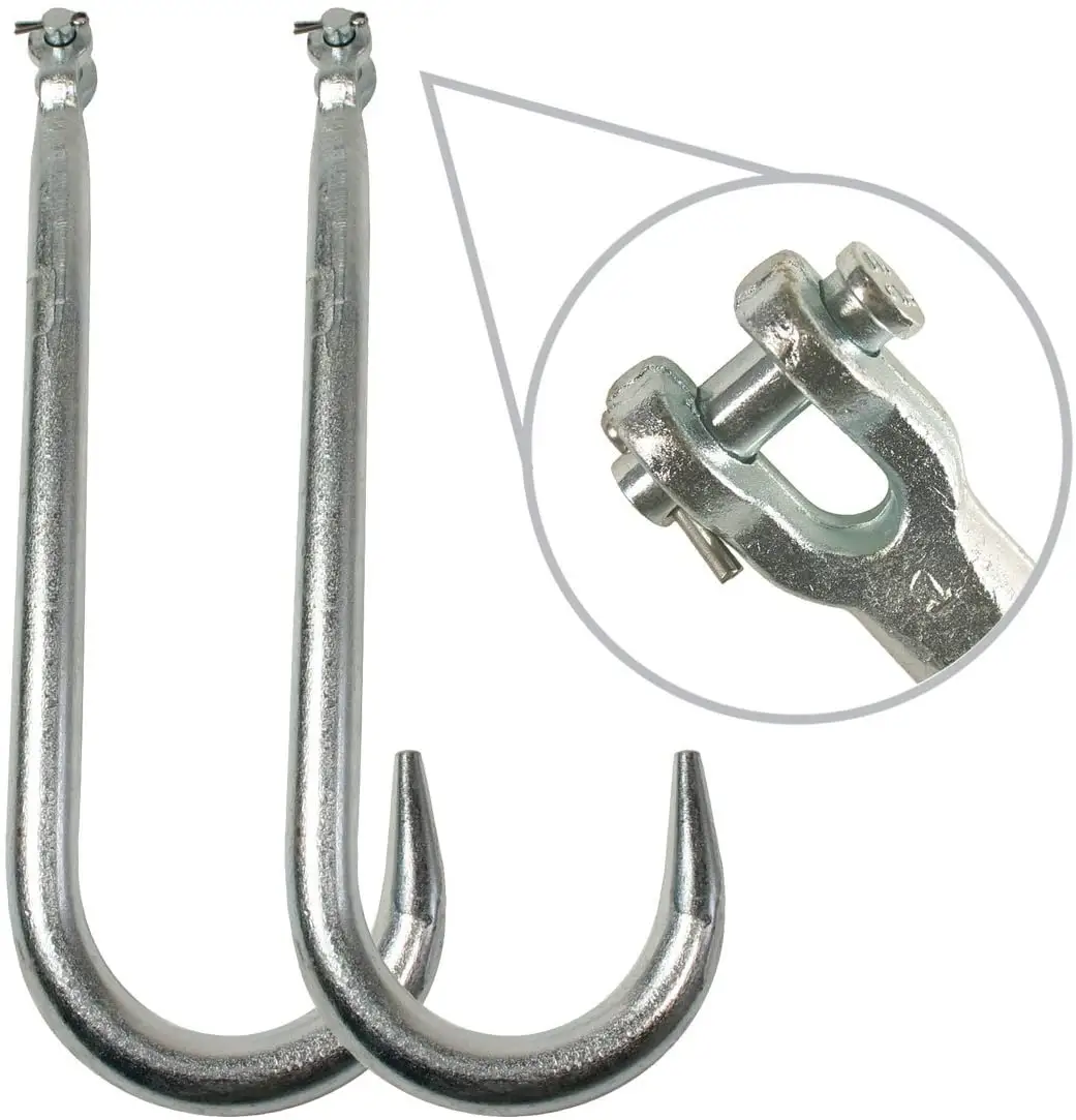 ความแข็งแรงสูงสแตนเลสเกรด43 Clevis Tow Hook 15 ''โหลดการทำงานที่ปลอดภัย-3000ปอนด์