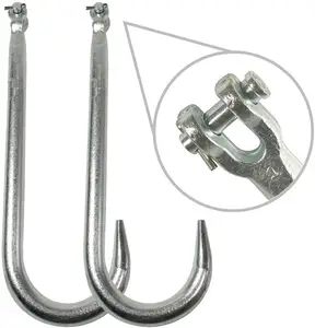 High Strength Stainless Steel Grade 43 Clevis Tow Hook 15'' Safe Working Load - 3000 lbs