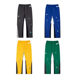 <span class=keywords><strong>Pantaloni</strong></span> da Uomo Vintage con Effetto Schizzi di Vernice, Stile Streetwear Americano, <span class=keywords><strong>Pantaloni</strong></span> Sportivi a Zampa d'Elefante Hip Hop - Product Image 4