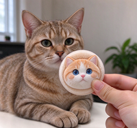 Badge de jeu OEM, broche en éponge anime, broche ronde en peluche japonaise, polyester réutilisable pour usage extérieur, bouton, vente en gros directe d'usine, cadeau