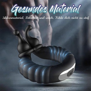 Vibrating Sperm Locking Penis <b>Ring</b> Delayed Ejaculation Adult Sex Toy for <b>Couples</b> Silicone+ABS Waterproof CE Certified - Product Image 3