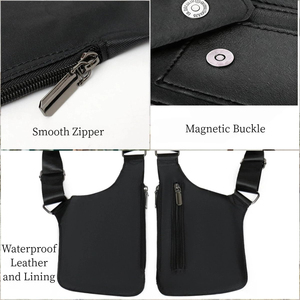 Bolso Bandolera Doble para Hombre, <span class=keywords><strong>de</strong></span> Cuero, con Doble Correa, Estilo Moderno, Ajustable, <span class=keywords><strong>de</strong></span> Tela Oxford - Product Image 2